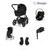 Cybex Talos S Lux Inkl. Hopfällbar Liggdel, Cloud G3 Och Bas G3 - Moon Black