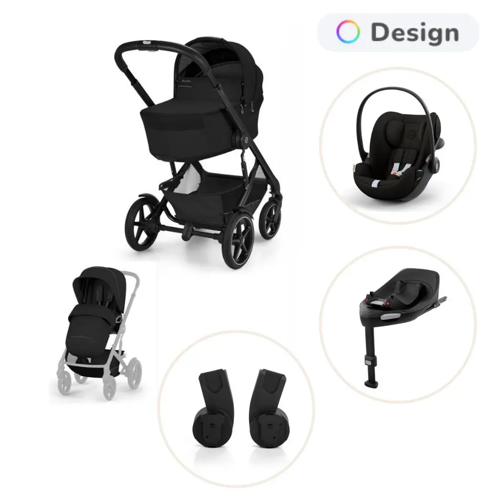 Cybex Talos S Lux Inkl. Hopfällbar Liggdel - Moon Black