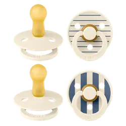 Studio Colour Napp 4Pk Latex Stl 2 - Pin Vanilla/Steel Blue | Baby & Barn - Sköta - Nappar | BabyMode