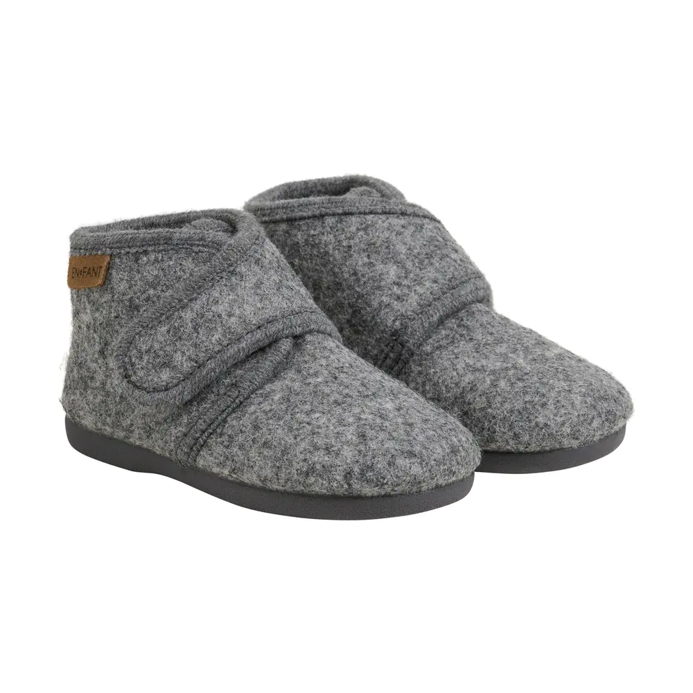 Ulltofflor - Dark Grey Melange - 30 | Barnskor - Inneskor & tofflor - Ulltofflor | BabyMode