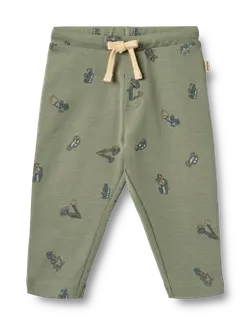 Manfred Jersey Byxor - Dusty green cars | Kläder - Underdelar - Byxor | BabyMode