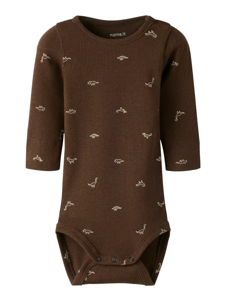 Frino Långärmad Body - Rocky Road - 56 | Barnkläder - Bodys & overaller - Långärmad body | BabyMode