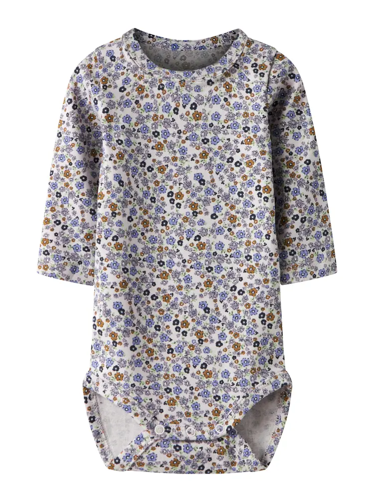 Tuline Långärmad Body - Lilac marble - 68 | Barnkläder - Bodys & overaller - Långärmad body | BabyMode