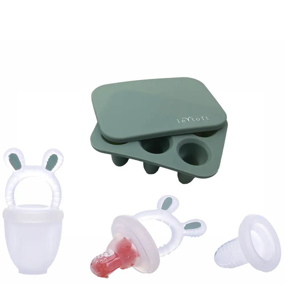 Le Toft Smaknapp Med Mini Frysform - Smokey Green | Baby & Barn - Äta - Smaknappar | BabyMode