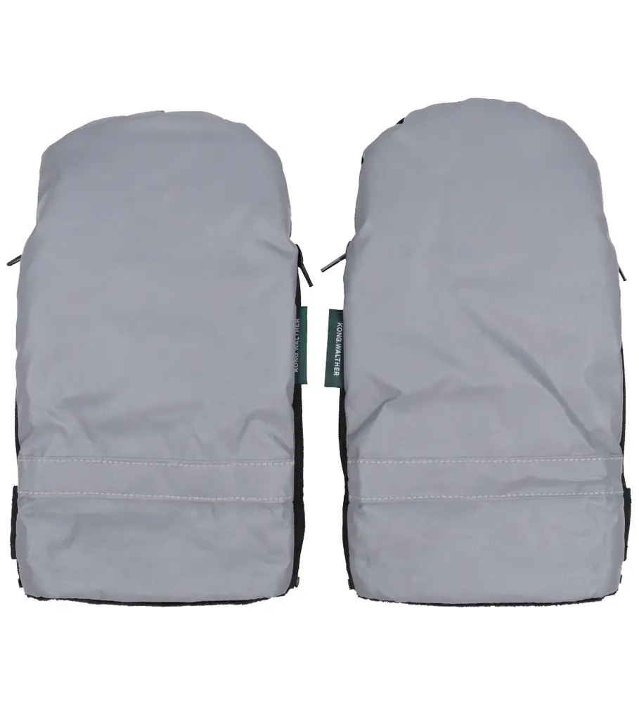 KongWalther Østerbro Handvärmare Reflective - Grey | Barnvagnar - Barnvagnstillbehör - Barnvagnsvantar | BabyMode