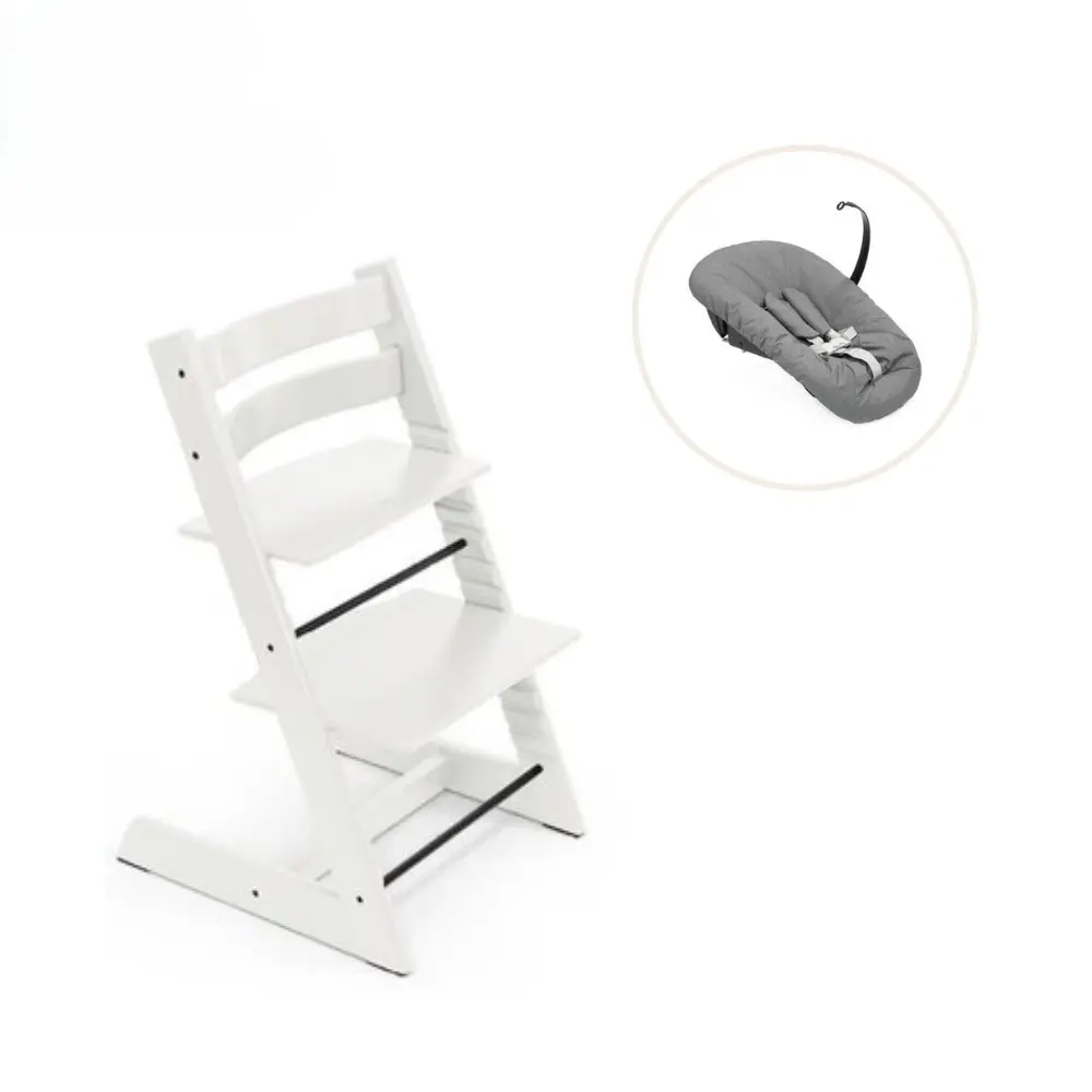 Stokke® Tripp Trapp Stol Bok Inkl. Newborn Set - White | Baby & Barn - Äta - Barnstolar & tillbehör - Barnstolar med tillbehör | BabyMode