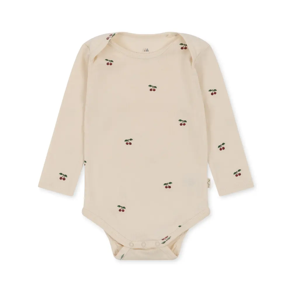 Långärmad Body - Cherry - 18M | Barnkläder - Bodys & overaller - Långärmad body | BabyMode