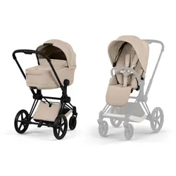 Cybex Priam Duovagn - Cozy Beige/Black | Barnvagnar - Duovagnar - Alla duovagnar | BabyMode