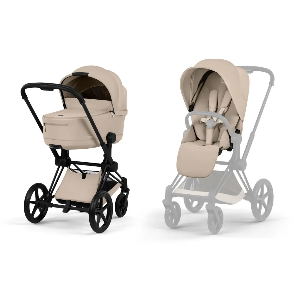 Cybex Priam Duovagn Matt Black/Cozy Beige