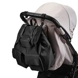 Skötryggsäck City - Black | Barnvagnar - Barnvagnstillbehör - Skötväskor & transportväskor | BabyMode