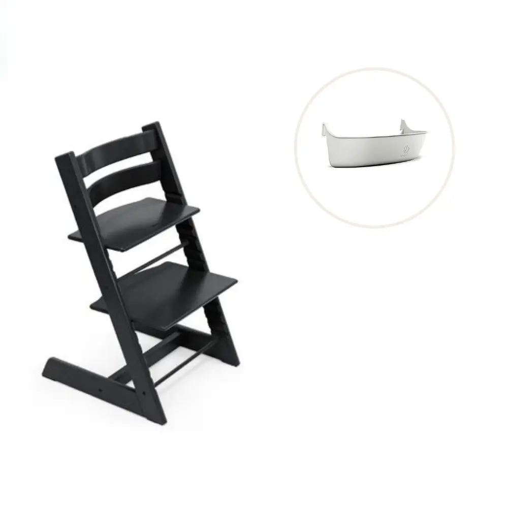 Stokke&reg; Tripp Trapp Stol Bok Inkl. F&ouml;rvaringsl&aring;da - Svart