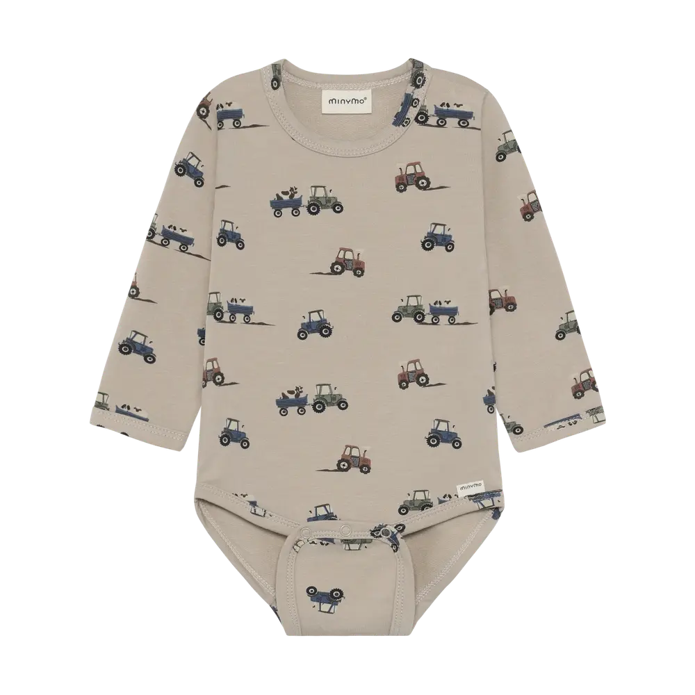 Minymo Långärmad Body - Feather Gray - 50