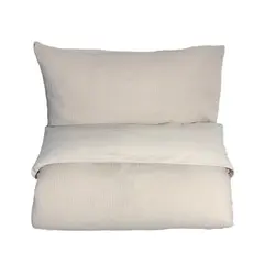 Påslakan Little Wave Vagn/vagga - Sand | Barnrum - Textilier - Sängkläder - Sängkläder för barn | BabyMode