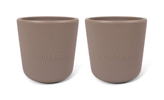 Silikonmugg 2-pack - Warm Grey