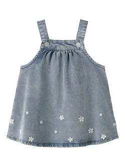 Flora Denim Klänning - Light Blue Denim | Barnkläder - Toppar - Klänningar - Klänningar | BabyMode