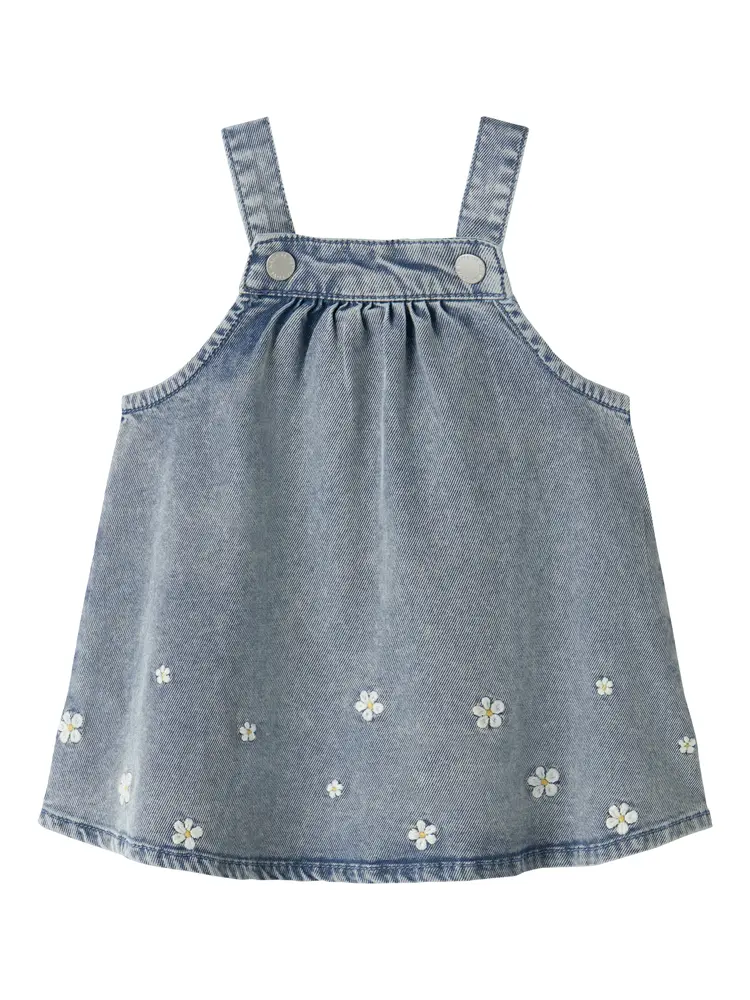 Flora Denim Klänning - Light Blue Denim - 68 | Barnkläder - Toppar - Klänningar - Klänningar | BabyMode