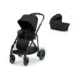 E-Gazelle S inkl. liggdel – Moon black | Barnvagnar | BabyMode