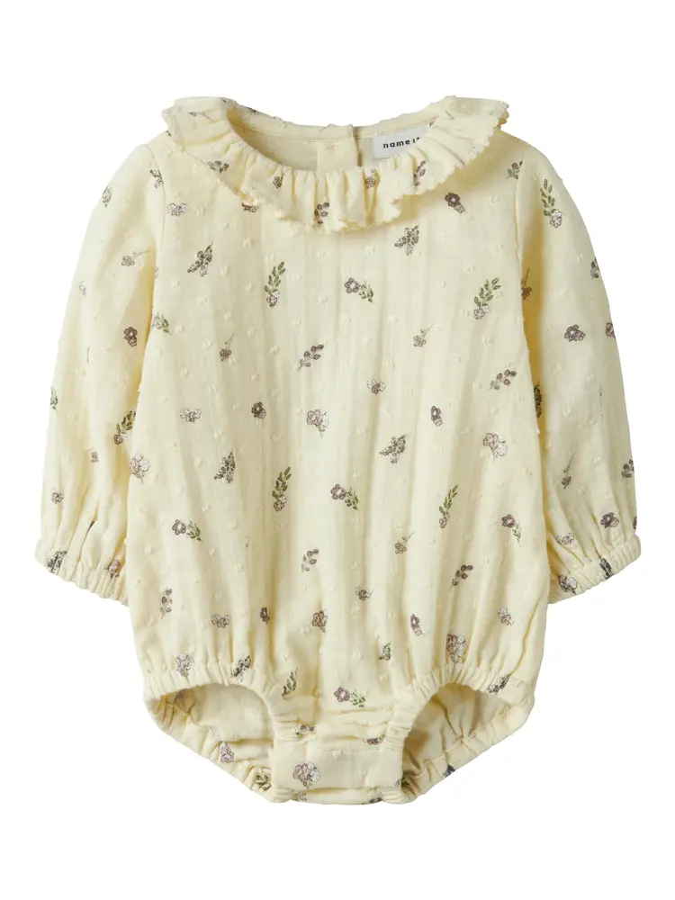 Dorthea Långärmad Skjorta Body - Pear Sorbet - 80 | Barnkläder - Bodys & overaller - Långärmad body | BabyMode