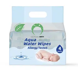 Aqua Waterwipes 4-pack | Baby & Barn - Sköta - Blöjor & våtservetter | BabyMode