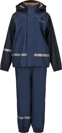 Augus Regnset m. Fleece - Dark Denim | Kläder - Ytterplagg - Regnkläder | BabyMode