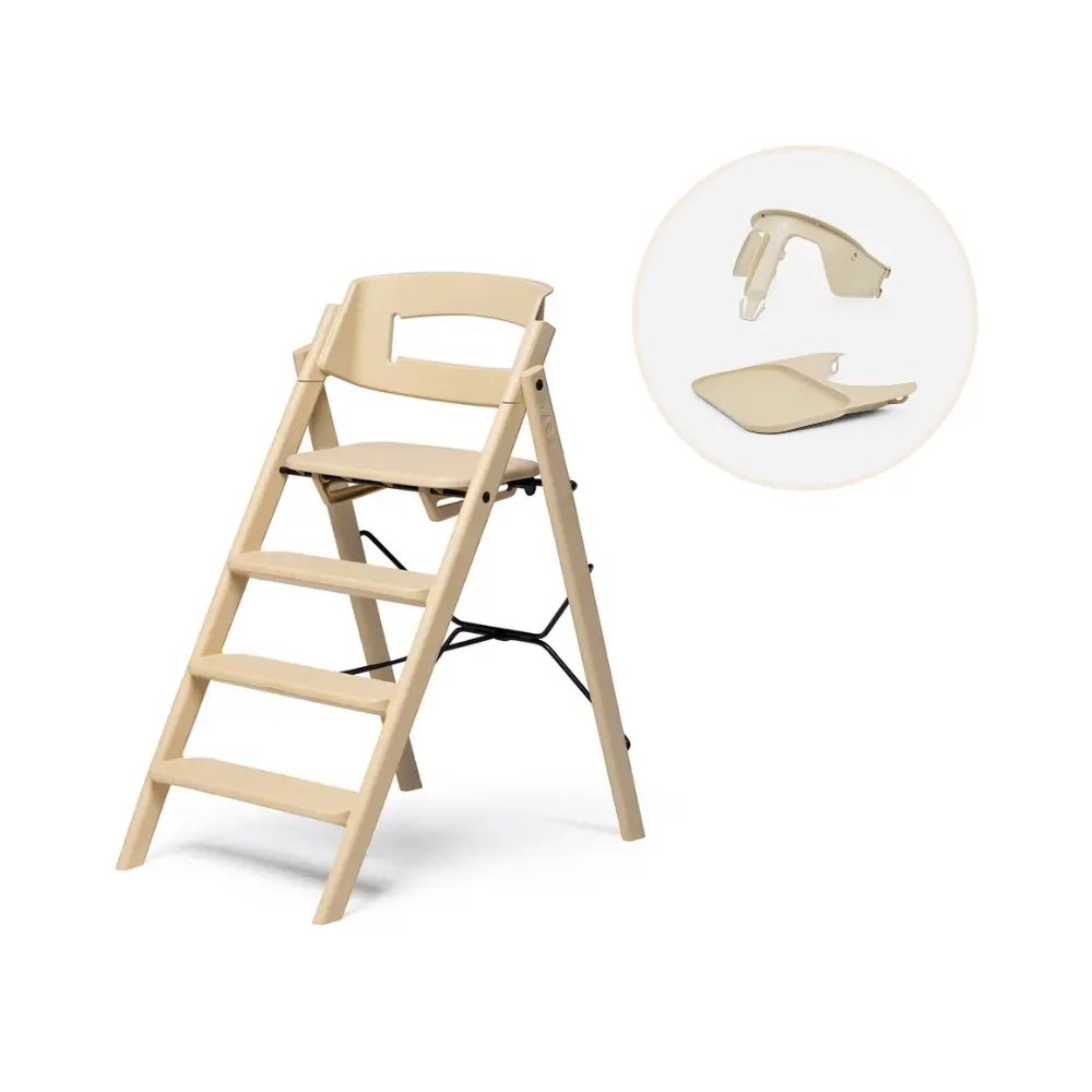 Klapp matstol i återvunnen plast inkl. bygel och bricka - Sand | Baby & Barn - Äta - Barnstolar & tillbehör - Barnstolar med tillbehör | BabyMode