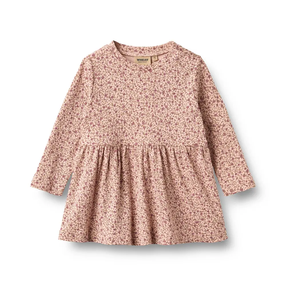 Wheat Sessa Jersey Klänning - Dime Rose Small Flowers - 62
