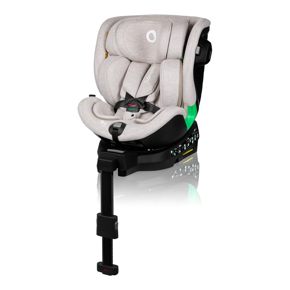 Lionelo Harmony i-Size Bilbarnstol - Beige Sand Bamboo | Bilbarnstolar - Bakåtvända bilbarnstolar 9-36 Kg | BabyMode