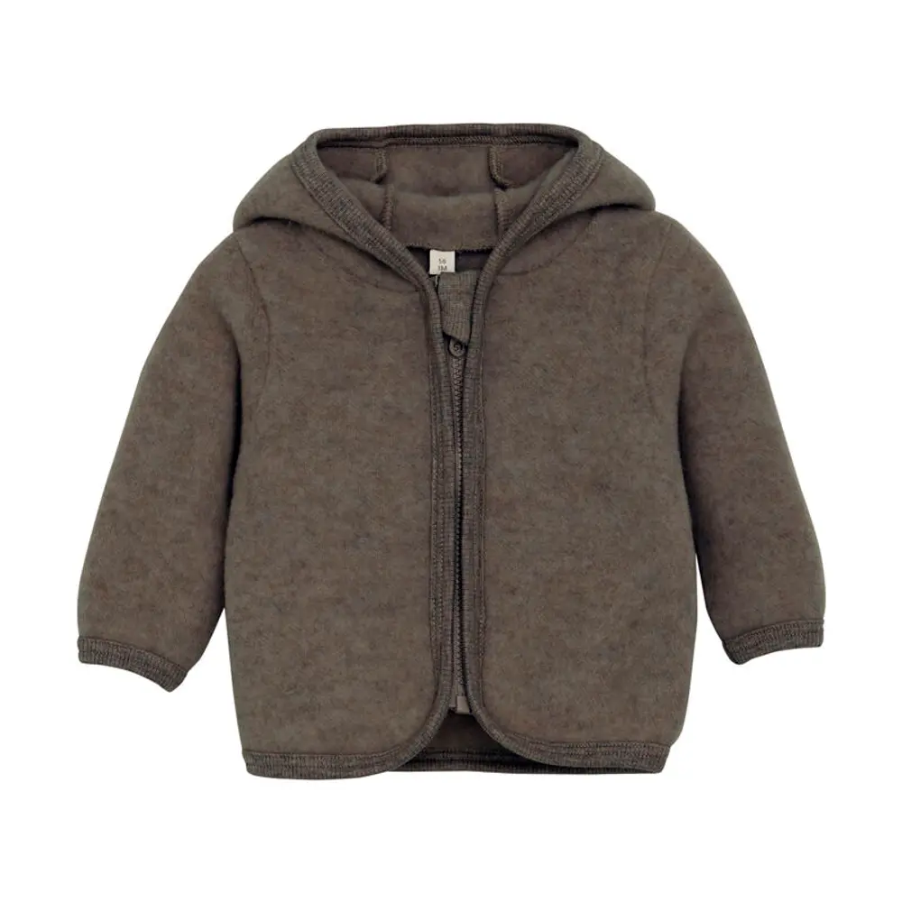 Jacka med öron i Ullfleece - 2152 - 68 | Barnkläder - Ull - Ulltröjor | BabyMode