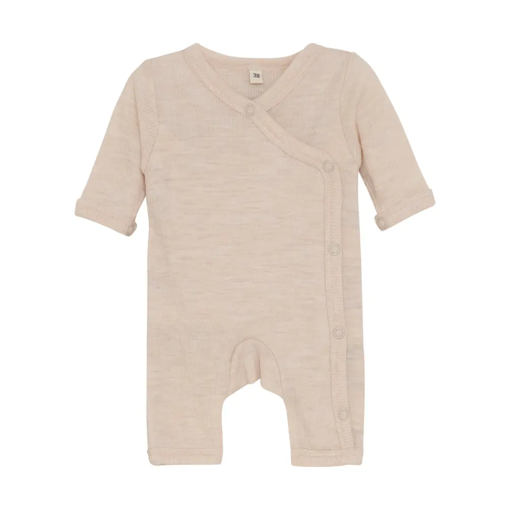 Jumpsuit Ull Solid - Sandshell - 44 | Barnkläder - Ull - Ulloveraller | BabyMode