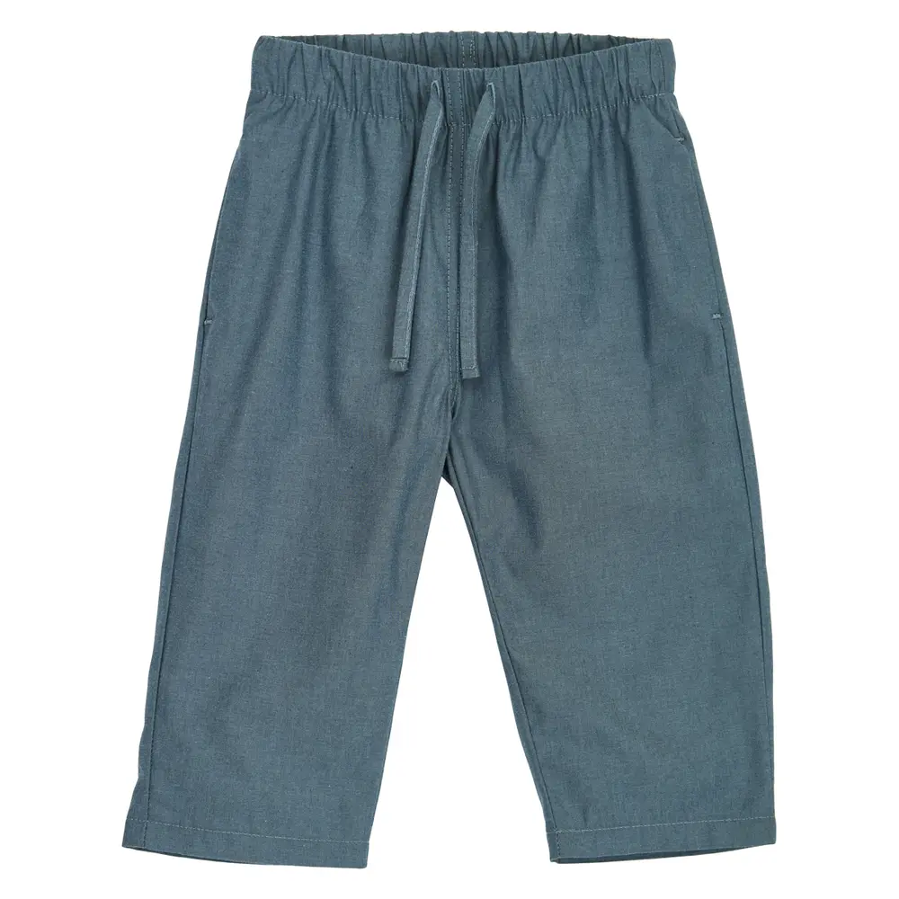 Chambray Byxor - Chambray - 62 | Barnkläder - Underdelar - Byxor | BabyMode