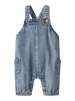 Taya Denim Hängselbyxor - Medium blue denim | Kläder - Underdelar - Hängsel & jumpsuits | BabyMode