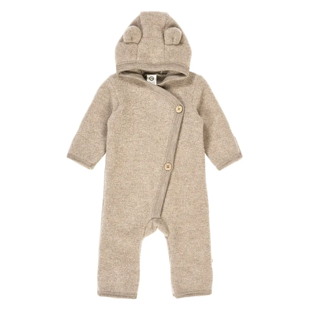 Barnvagnsoverall Woolly Merinoull/Fleece - Balsam Melange - 68/74 | Barnkläder - Ytterplagg - Barnvagnsoveraller | BabyMode