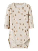 Hobit Långärmad Body - Peyote melange