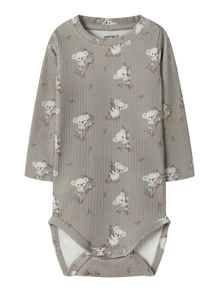 Boala Långärmad Body - Vintage Khaki - 62 | Barnkläder - Bodys & overaller - Långärmad body | BabyMode