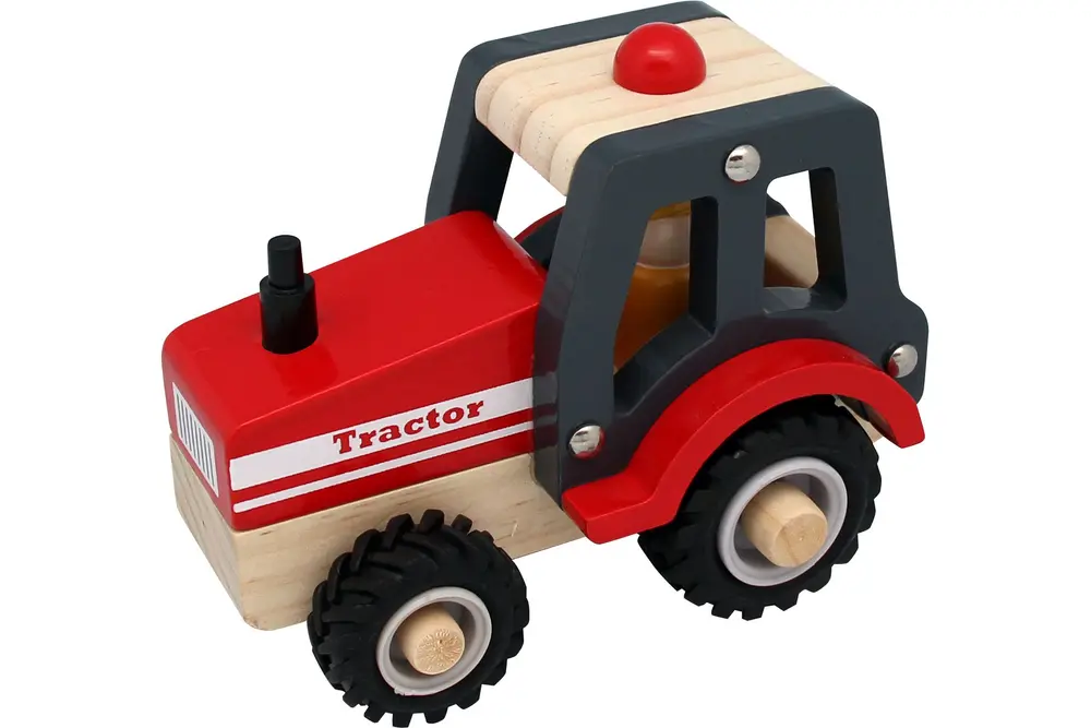 Traktor I Trä | Leksaker - Bilar & maskiner - Traktorer & flygplan | BabyMode