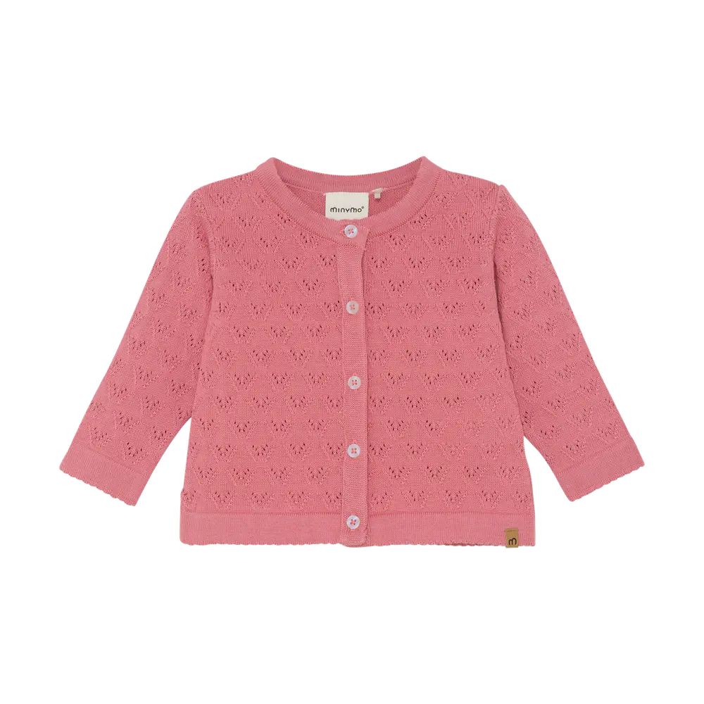 Stickad Kofta - Brandied Apricot - 68 | Barnkläder - Toppar - Koftor, västar & tröjor | BabyMode