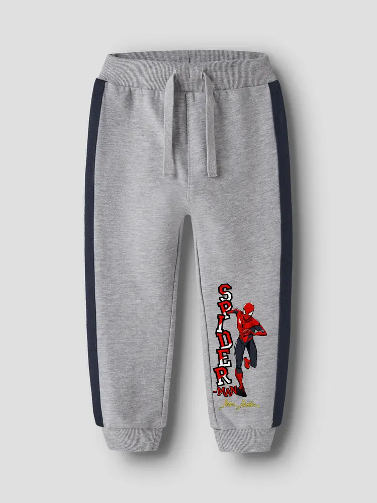 Name It Olindo Spider Sweatpants - Grey Melange  - 104