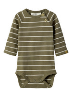 Lil' Atelier Kail Slim Långärmad Body - Shitake