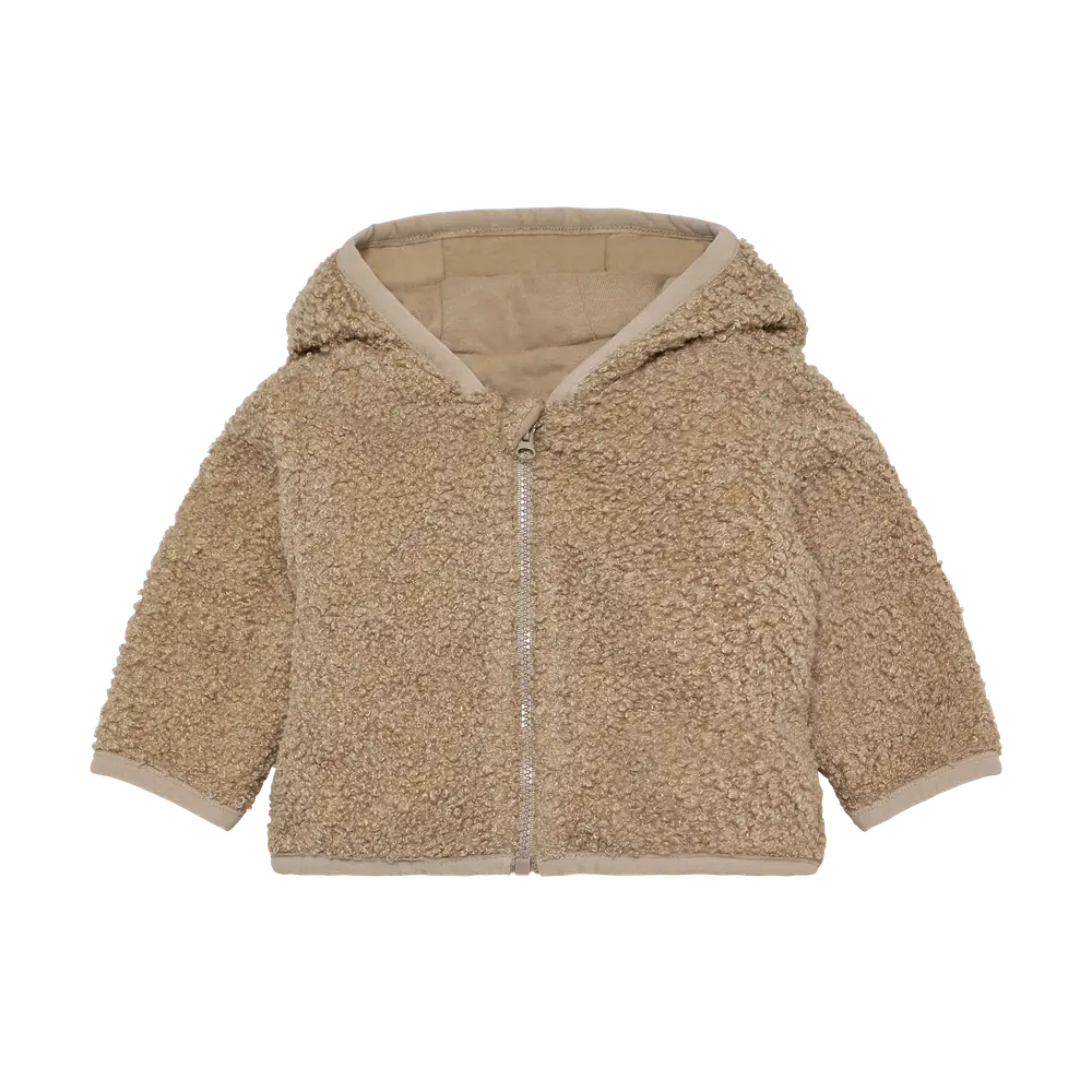 Teddyjacka - Silver Mink Melange - 50/56 | Barnkläder - Ytterplagg - Vår/Höstjackor | BabyMode