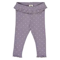 Leggings Dot Rib - Lilac Fog/Oak | Kläder - Underdelar - Leggings | BabyMode