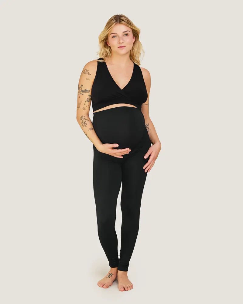 Leggings Med Stöd - Svart - Small | Graviditet & Amning - Gravidkläder - Leggings/strumpbyxor | BabyMode