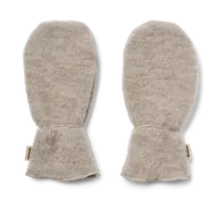 Jay Fleecevantar i ull - Khaki melange | Kläder - Ull - Ullmössor, ullvantar och ulltossor | BabyMode