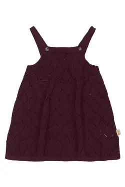 Stickad Klänning Dalia - Dark Grape | Kläder - Toppar - Klänningar - Klänningar | BabyMode