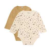 Långärmad Body 2-pack Bone Brown
