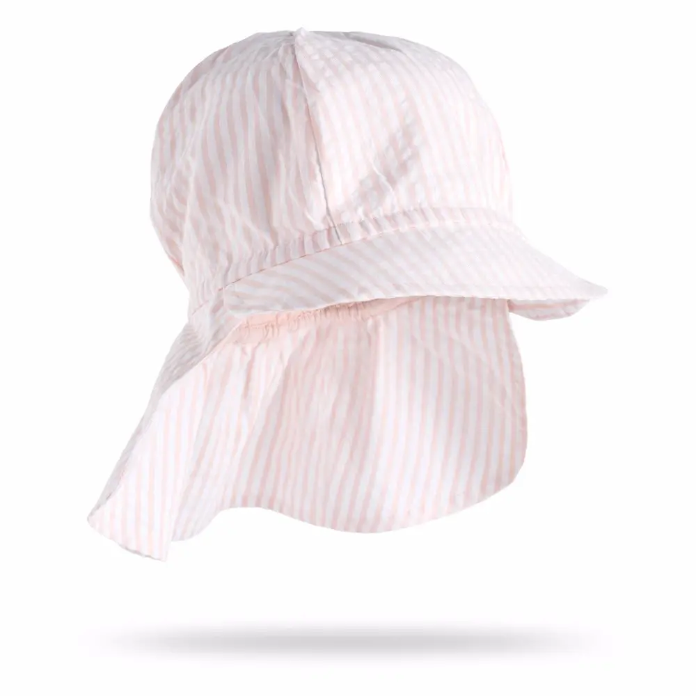 Neo Hatt - Cloud Pink Stripe - 6-12 M | Barnkläder - Mössor, vantar och tossor - Solhattar | BabyMode
