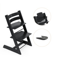 Stokke® Tripp Trapp Stol Bok Inkl. Babyset & Bricka - Black