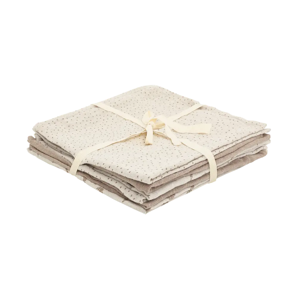 Pippi Muslinfilt 6‑pack 65x65 - Silver Lining | Barnrum - Textilier - Muslinfiltar | BabyMode