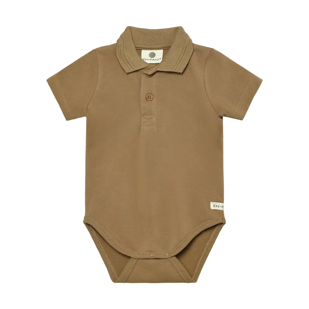 Polo Kortärmad Body - Tigers Eye - 80 | Barnkläder - Bodys & overaller - Kortärmad body | BabyMode