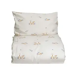 Påslakan Bunny Spjälsäng - Sand | Barnrum - Textilier - Sängkläder - Sängkläder för barn | BabyMode