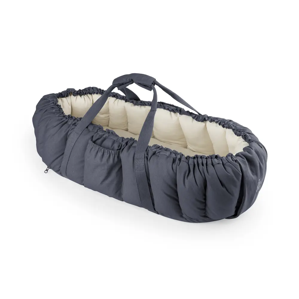 Sebra 3-i-1 Babynest - Blue | Barnvagnar - Barnvagnstillbehör - Baby nest med handtag | BabyMode
